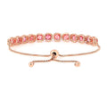 Peach Sapphire Tennis Bracelet by Fine Color Jewels