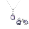 Natural Amethyst Jewelry Set by Fine Color Jewels