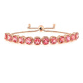 Peach Sapphire Tennis Bracelet by Fine Color Jewels