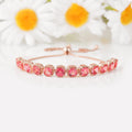 Peach Sapphire Tennis Bracelet by Fine Color Jewels