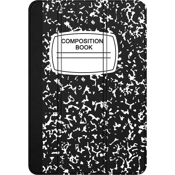 Composition Book Theme Vegan Leather Folio Case - Amazon Fire 7 (2022) by Zerodamage Sahara Case LLC