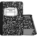 Composition Book Theme Vegan Leather Folio Case - Amazon Fire 7 (2022) by Zerodamage Sahara Case LLC