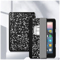 Composition Book Theme Vegan Leather Folio Case - Amazon Fire 7 (2022) by Zerodamage Sahara Case LLC