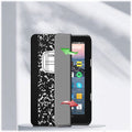 Composition Book Theme Vegan Leather Folio Case - Amazon Fire 7 (2022) by Zerodamage Sahara Case LLC