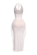 Fringe Detailed Halter Dress by The House of Stylez