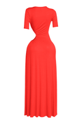 Short Sleeve Cutout Maxi Dress by The House of Stylez