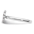 Natural Rhodolite Garnet Silver Stackable Cross Ring by Fine Color Jewels