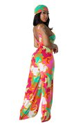 Multi Color Jumpsuit with Head Scarf by The House of Stylez