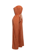 Curvy Mineral Washed Strapless Wide Leg Jumpsuit by The House of Stylez