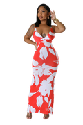 V-Neck Tropical Maxi Dress by The House of Stylez