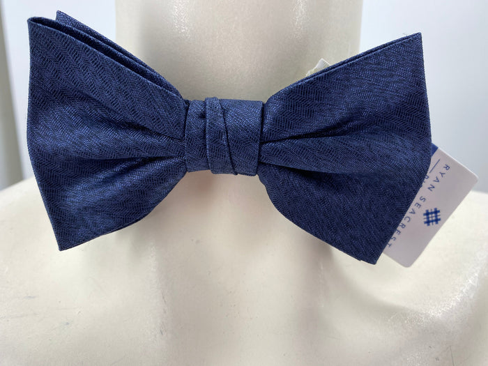 Ryan Seacrest Distinction Mens Angus Solid Bow Tie,One Size/Navy by Vanessa Jane