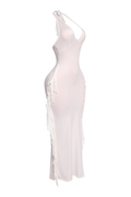 Fringe Detailed Halter Dress by The House of Stylez