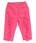 Neon Distressed Bermuda Shorts by The House of Stylez