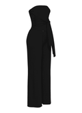 Strapless Tie Waist Wide Leg Pant Set by The House of Stylez
