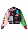Wild and Free Cropped Varsity Jacket {Vegan Leather Sleeves}