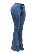 Mineral Washed Ruched Rise Flare Pant by The House of Stylez