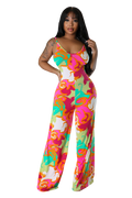 Multi Color Jumpsuit with Head Scarf by The House of Stylez