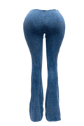 Mineral Washed Ruched Rise Flare Pant by The House of Stylez