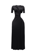 Short Sleeve Cutout Maxi Dress by The House of Stylez