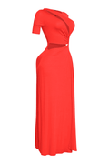 Short Sleeve Cutout Maxi Dress by The House of Stylez