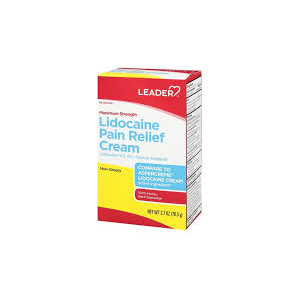 Leader Maximum Strength Lidocaine Pain Relief Cream 4% by Pasteur Pharmacy