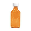4oz Amber Graduation Ovals with Child-Resistant Caps (200 Count)