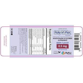 Poly-Vi-Flor® Chewable Tablets – 0.5 mg Fluoride (30 ct) by Pasteur Pharmacy