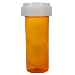 60 Dram Amber Vials with Reversible Caps – 90 Count by Pasteur Pharmacy