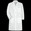 Professional White Lab Coat – Size Medium (5-Button Closure)