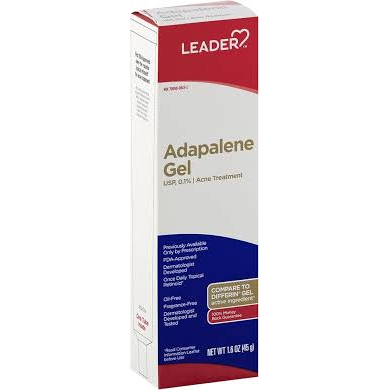 Leader™ Adapalene Gel 0.1% – Once-Daily Acne Treatment (15g) by Pasteur Pharmacy