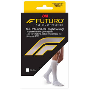 Futuro™ Anti-Embolism Stockings – Knee High, Large (Beige/Khaki) by Pasteur Pharmacy