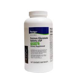 Ferrous Gluconate 324 mg – Iron Supplement (1000 Tablets) by Pasteur Pharmacy
