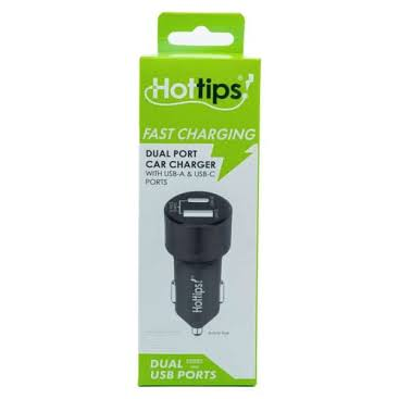 Hottips® Dual USB Car Charger – 20W Power Adapter by Pasteur Pharmacy