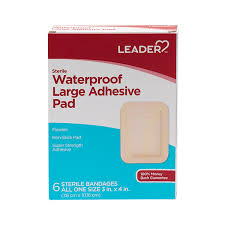 LDR Waterproof Adhesive Pads – Sterile Wound Protection (3" x 4", 6 Count) by Pasteur Pharmacy