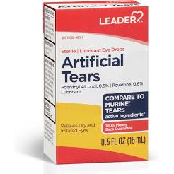 Leader™ Lubricant Eye Drops – 0.5% Carboxymethylcellulose Sodium (2 x 15 mL) by Pasteur Pharmacy