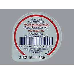 Acetamin SL – Acetaminophen 160 mg / 5 mL (50 x 5 mL Unit Dose) by Pasteur Pharmacy