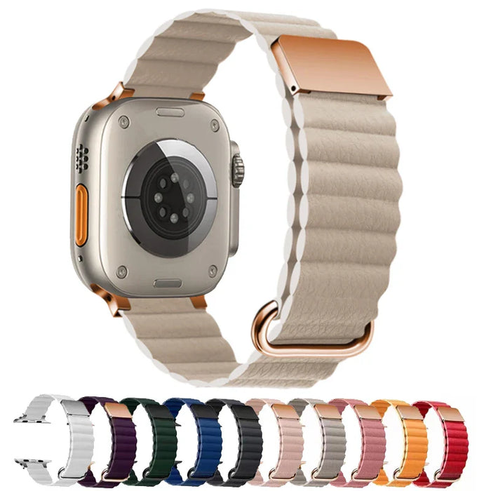 Leather Apple Watch Band Series 11/10/9/8/7/6/5/4/ SE / Ultra 1/2/3 by Arleathercraft