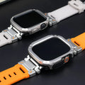 Apple Watch Band Rubber Band+Case 44/45/49 MM Series 9/8/7/6 Ultra 1/2 by Arleathercraft