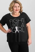 Ideology Womens Fight Like A Girl Breast Cancer Research Tee by Vanessa Jane