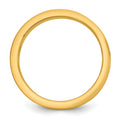 14k Two-Tone Step Up Flat Edge Wedding Band Unisex Ring by Fine Color Jewels