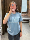 Linton ND Coordinates Tee - Stonewash Denim