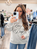 Lazy Day Graphic Crew - Athletic Heather by Boutique 23