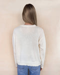 Sequin Detail Sweater - Off White by Boutique 23