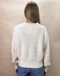 Rhinestone Crew Neck Sweater by Boutique 23