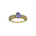 1.45ct Tanzanite Diamond Eng Only 14KT Yellow Gold by Bids.com