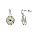 Cubic Zirconium Dangle Earrings Sterling Silver by Bids.com