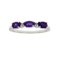 .70ct Amethyst Diamond Ring Sterling Silver by Bids.com