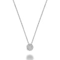 10k Gold Cluster Diamond Necklace by Fine Color Jewels