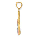 14k Gold Triple Heart Pendant by Fine Color Jewels