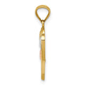 14K Two Tone Heart in Heart Pendant by Fine Color Jewels